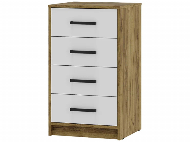 Комод "Мия" КМ-02, крафт/белый