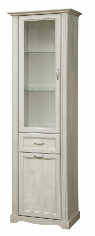 Шкаф-витрина 32.06 "Сохо" бетон пайн белый/Masa Decor (Маса Декор) бетон пайн белый