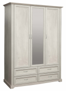 Шкаф для одежды 32.02 "сохо" бетон пайн белый/masa decor (маса декор) белый