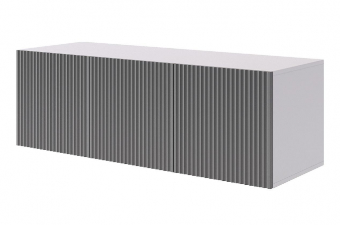 Антресоль "Зефир 119.01" белое дерево/серый (эмаль)