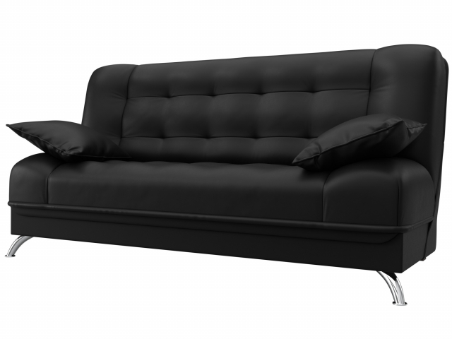 Диван-кровать "Анна" черная экокожа, 28060