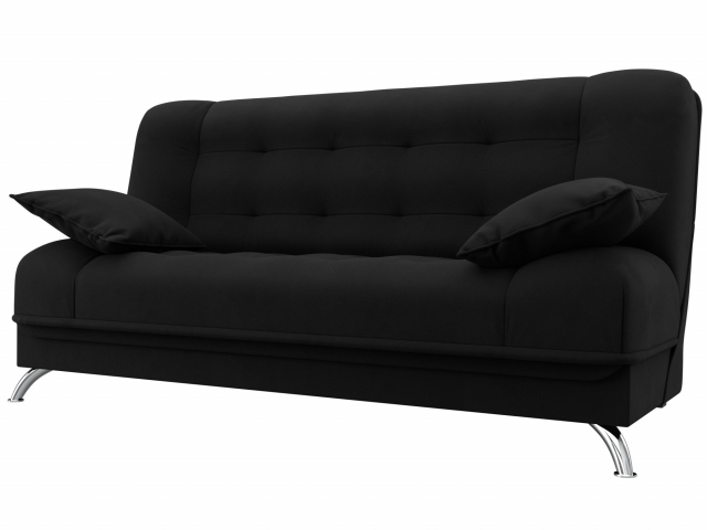 Диван-кровать "Анна" черный микровельвет, 28073