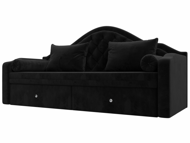 Софа "Сойер" черный велюр, 100579