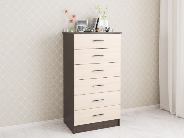 Комод "Катрин-4", венге/дуб молочный