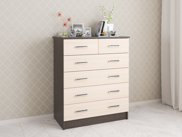 Комод "Катрин-5", венге/дуб молочный