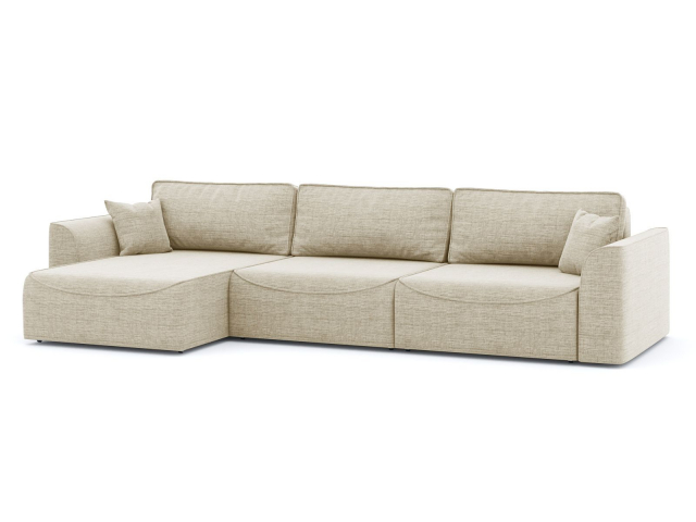 Угловой диван-кровать "Рафаэль" 3 секции, рогожка Дрим Люкс 1