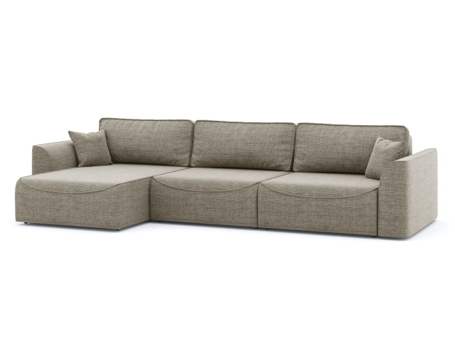 Угловой диван-кровать "Рафаэль" 3 секции, рогожка Дрим Люкс 4