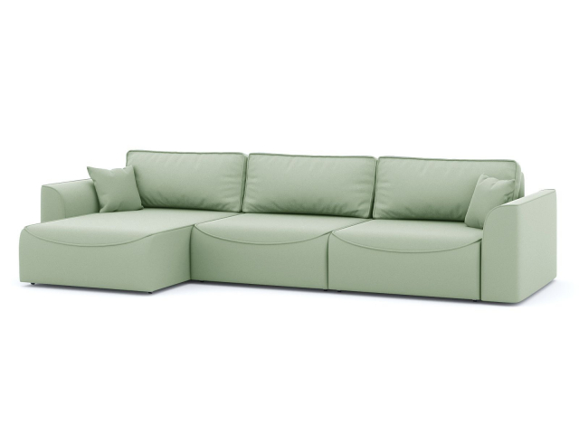 Угловой диван-кровать "Рафаэль" 3 секции, велюр Зара Минт 14
