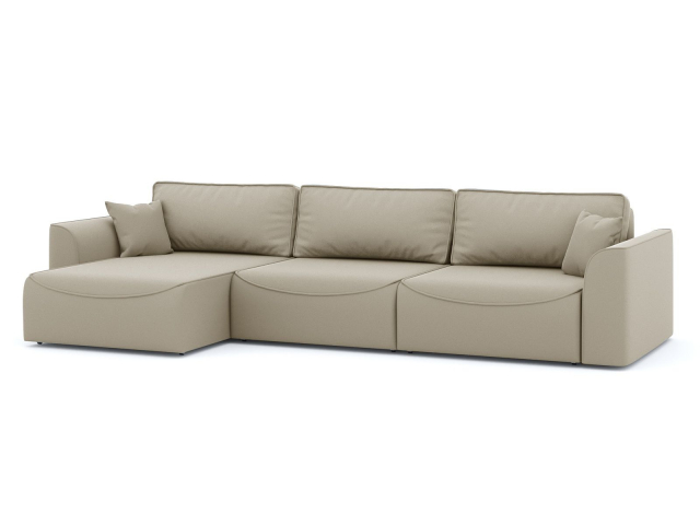 Угловой диван-кровать "Рафаэль" 3 секции, велюр Зара Сафари 5.2