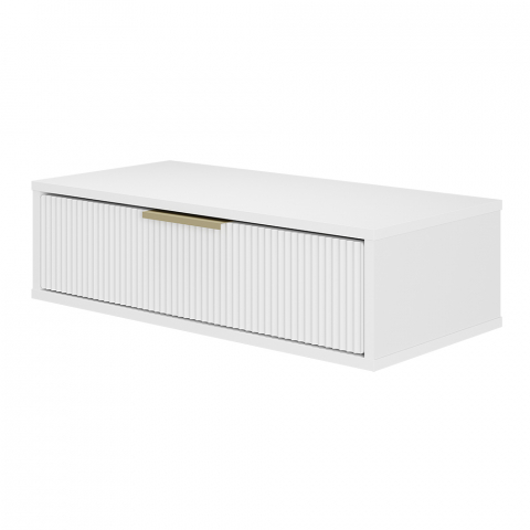 Тумба консоль "Хилл", белая Шагрень/белый