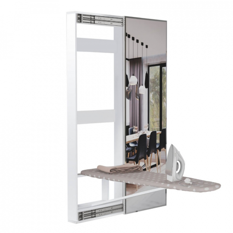 Гладильная доска "Смарт" купе с зеркалом, белый