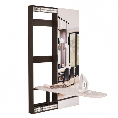 Гладильная доска "Смарт" купе с зеркалом, венге