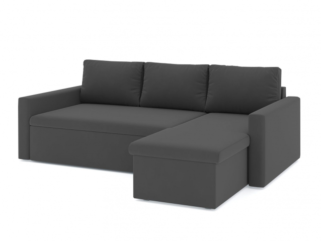 Угловой диван-кровать "Турин" велюр Зара Грей 18