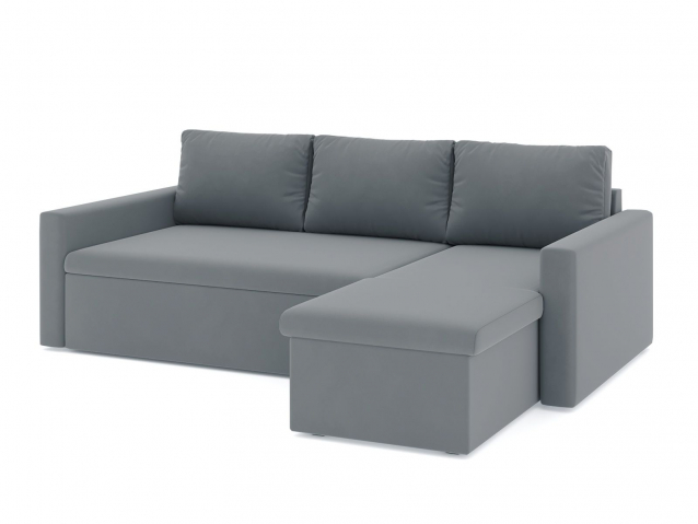 Угловой диван-кровать "Турин" велюр Зара Маус 12