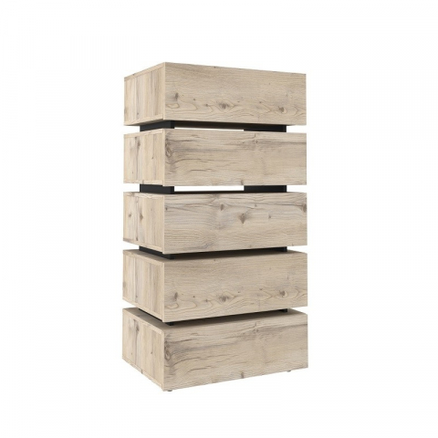 Комод "Натура 6", Гаскон Пайн/черный