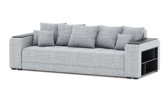 Диван-кровать "Дубай" еврокнижка, рогожка Дрим Лайт Грей