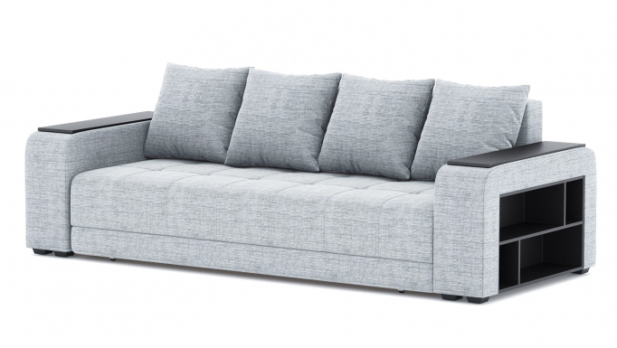 Диван-кровать "Дубай лайт" еврокнижка, рогожка Дрим Лайт Грей