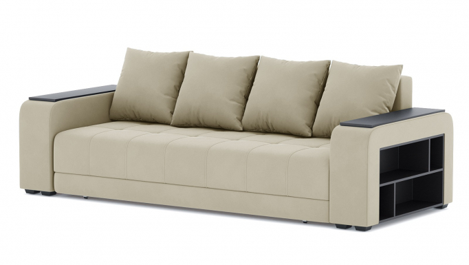 Диван-кровать "Дубай лайт" еврокнижка, велюр Зара Сафари 5.2