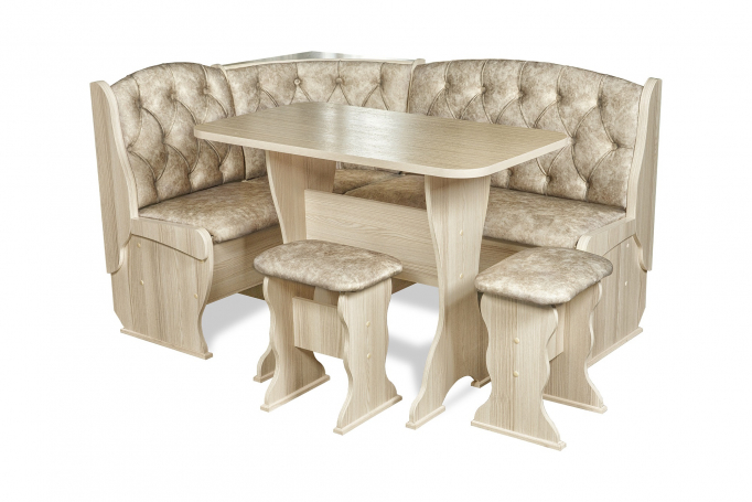 Кухонный набор "Орхидея Люкс" ясень, велюр латте