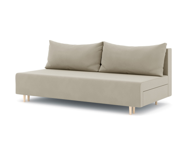 Диван-кровать "Mille (Милле) Смайл" без подлокотников, велюр Зара Сафари 5.2