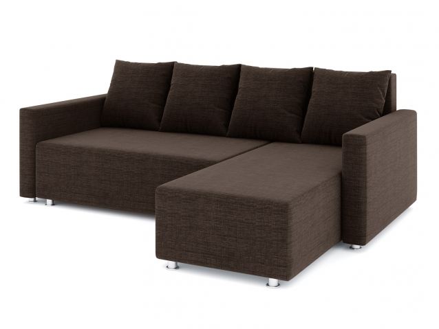Угловой диван-кровать "Челси" еврокнижка, рогожка Дрим Браун