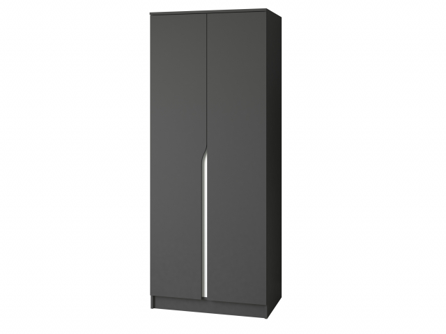 Шкаф распашной "Монс" 2-х дверный, антрацит
