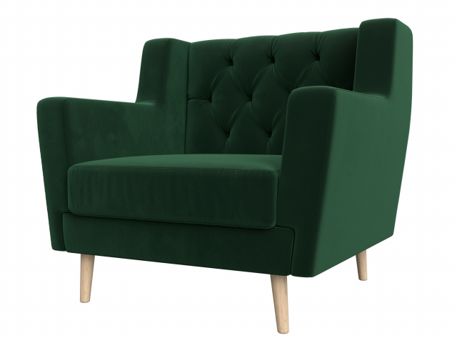 Кресло для отдыха "Брайтон Люкс" велюр зеленый, 108892