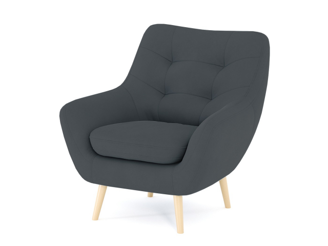 Кресло для отдыха "Бари" велюр Зара Грей 18