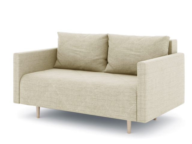 Диван-кровать "Mille (Милле)" двухместный с подлокотниками, рогожка Дрим Люкс 1