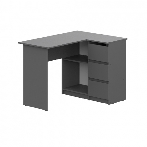 Стол письменный угловой "Денвер" 1,2 м, графит серый