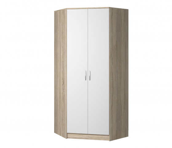 Шкаф угловой "Фреш" УФР 3-1 белый/дуб сонома