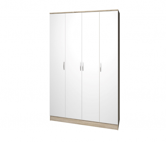 Шкаф "Фреш" прямой ПФР 4-1 белый/дуб сонома