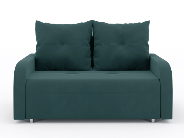 Диван-кровать "Мини Люкс" 143х105, велюр Зара изумруд