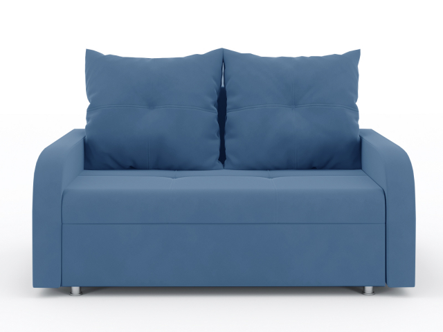 Диван-кровать "Мини Люкс" 143х105, велюр Зара Океан 45