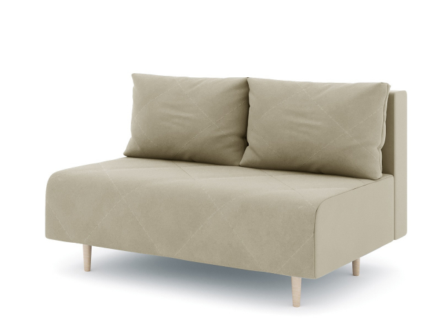 Диван-кровать "Mille (Милле)" двухместный без подлокотников, велюр Зара Сафари 5.2