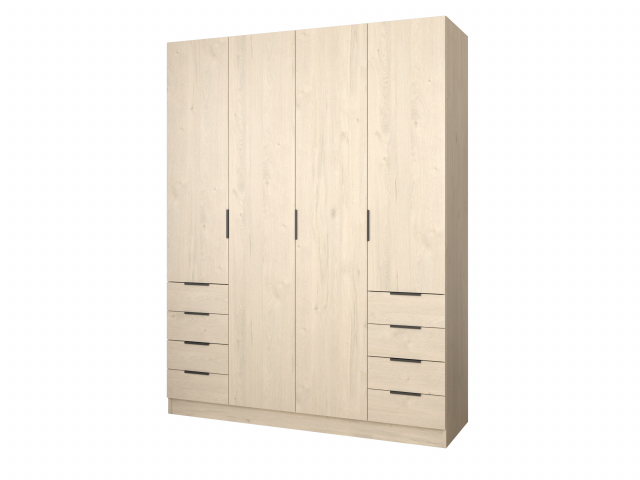 Шкаф распашной "Бруно-4.5" дуб приморский белый