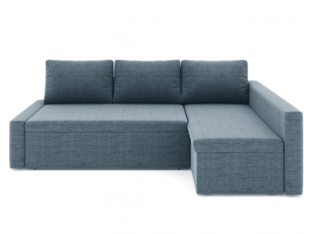 Угловой диван-кровать "Фрихетен", рогожка Дрим Блю