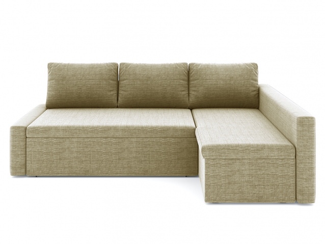 Угловой диван-кровать "Фрихетен", рогожка Дрим Дарк Беж