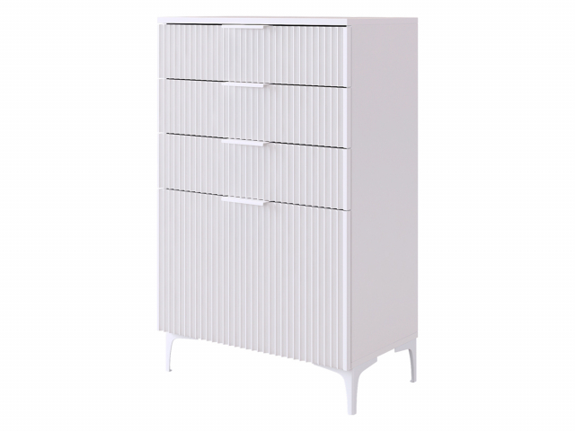 Комод "Зефир", белое дерево/белый (эмаль)