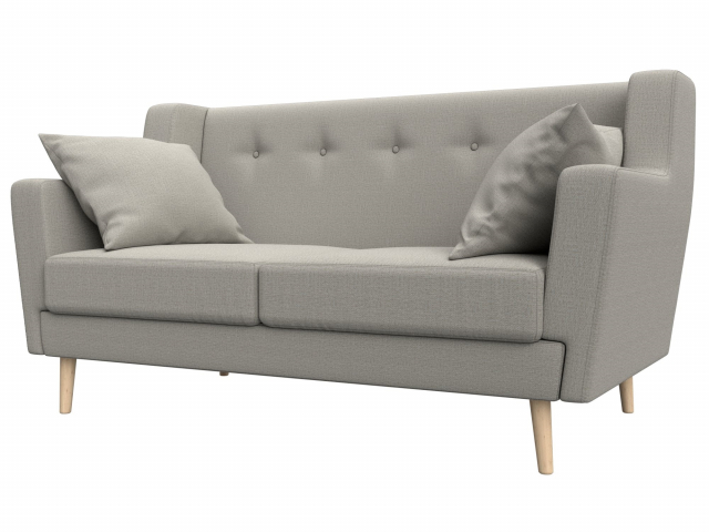 Диван кухонный "Брайтон" 2-местный, рогожка Амур бежевый, 123757