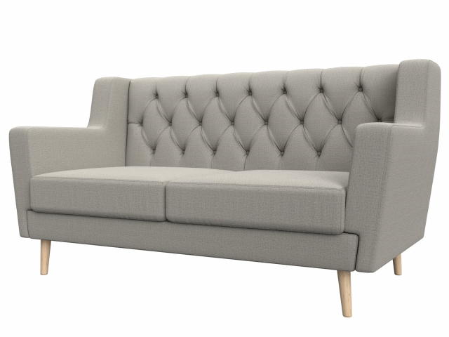 Диван кухонный "Брайтон Люкс" 2-местный, рогожка Амур бежевый, 122446