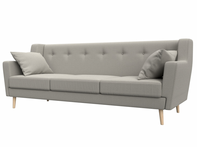 Диван кухонный "Брайтон" 3-местный, рогожка Амур бежевый, 122449