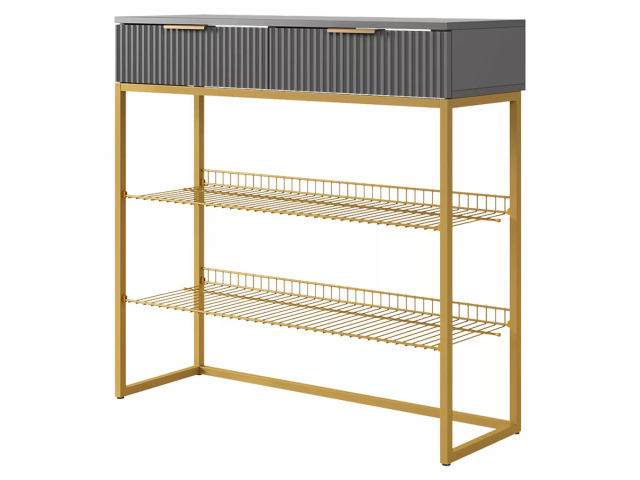 Обувница "Классная 1", графит/графит матовый/золото