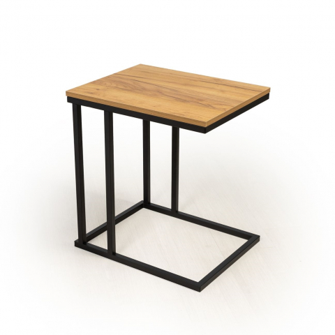 Стол журнальный "Сари" 550 дуб крафт золотой/черный