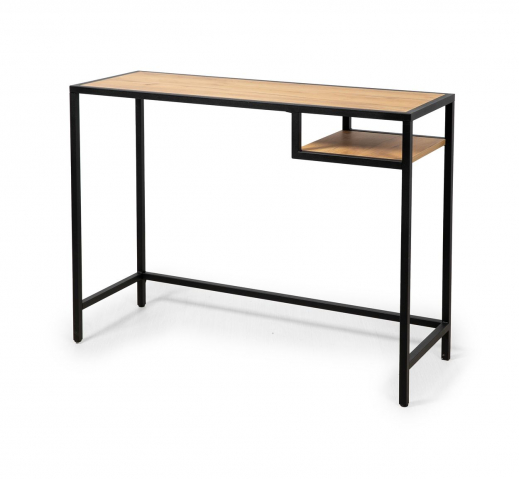 Стол компьютерный "Тюрен" дуб крафт золотой/черный