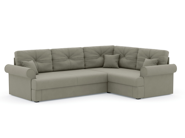 Угловой диван-кровать "Мирта", велюр Зара Лайт 04