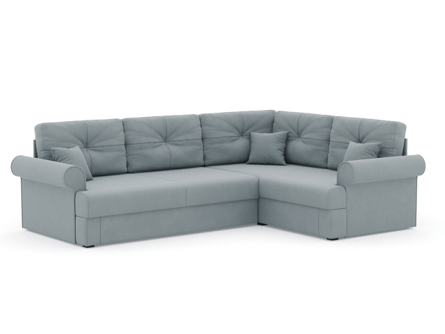 Угловой диван-кровать "Мирта", велюр Зара Маус 12