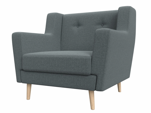 Кресло для отдыха "Брайтон" рогожка Амур серый, 125035