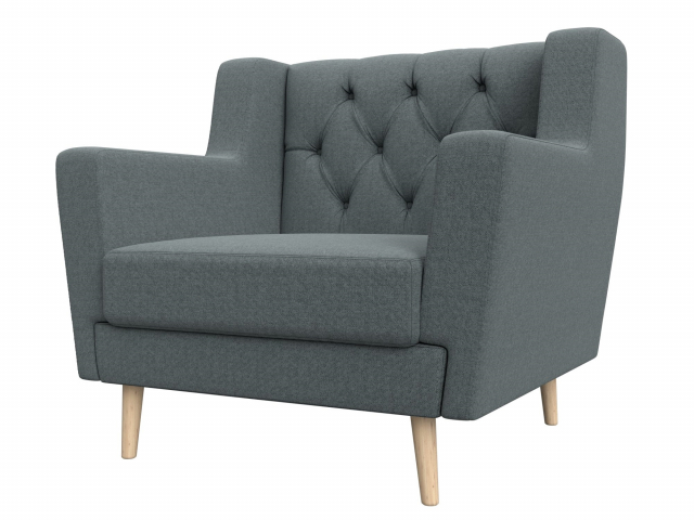 Кресло для отдыха "Брайтон Люкс" рогожка Амур серый, 125039