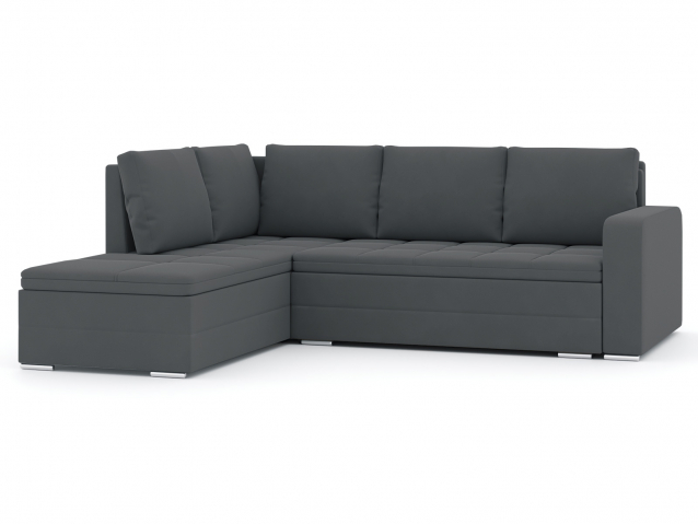 Угловой диван-кровать "Бромен", велюр Зара Грей 18